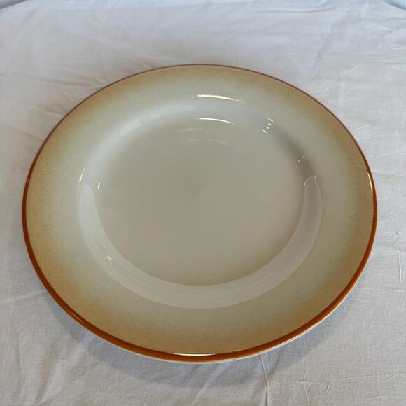 Jackson Dinner Plate Restaurantware Ambre Orange to Brown Rim 9.75" - Picture 1 of 7